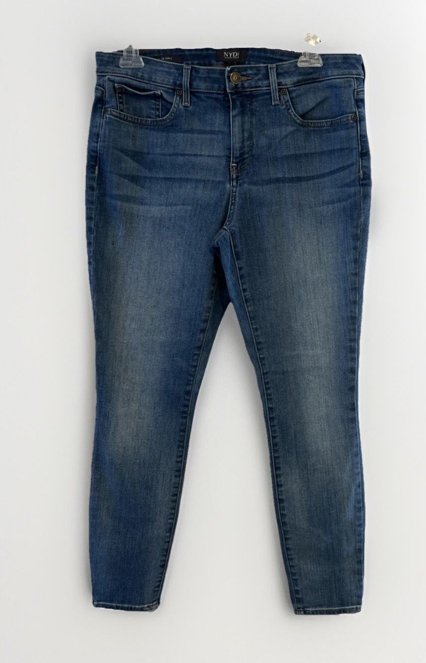 Women's NYDJ Ami Skinny Stretch Denim Jeans sz 8- EUC